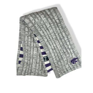 Kansas State University Wildcats Cable Knit Scarf Pocket Zoozatz Reversible